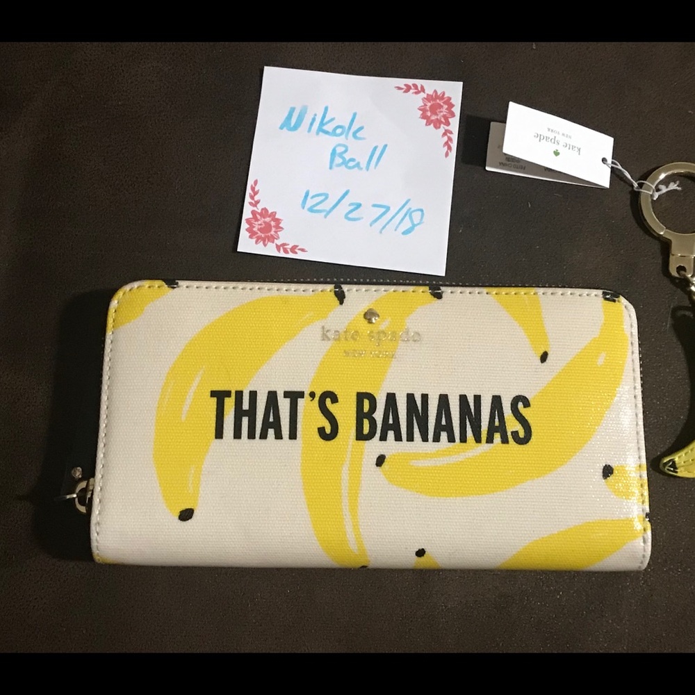 NEW WITH TAGS KATE SPADE THATS BANANAS WALLET